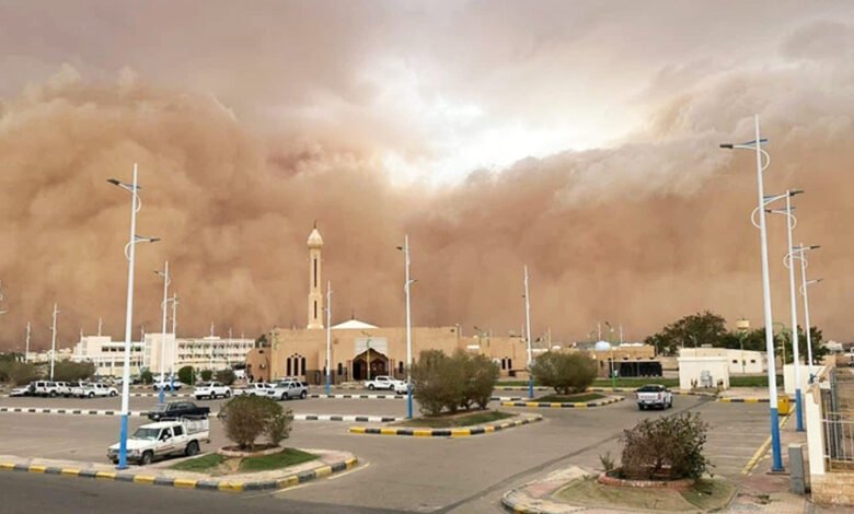 Saudi Arabia dust storm weather warning 2026